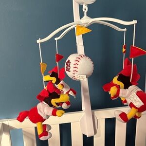 MLB Baseball Mobile with Red and White Plush Toys